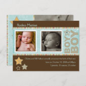 サンプルRodeo Mattias誕生発表 案内ポストカード (正面/裏面)