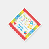 サンプールおもしろいパーティーかわいい夏 スタンダードカクテルナプキン (角)