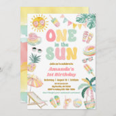 サンプールパーティの招待状 招待状 (正面/裏面)