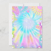 サンプール誕生日パーティー絞り染めグローでスプラッシュ 招待状 (裏面)