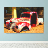 サンベイクピックアップ32x48 キャンバスプリント (インサイチュ (ウッドフロア))