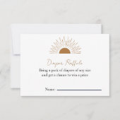 サンベビシャワーオムツ素朴ラッフル 招待状 (正面)