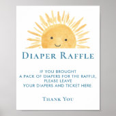 サンベビーシャワーおむつラッフルサイン ポスター (正面)