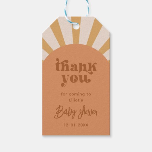 サンベビーシャワーメッセージカード | Sunメッセージカード ギフトタグ (正面)