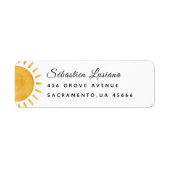 サンベビーシャワー差出人住所 ラベル (正面)