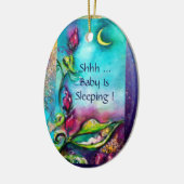 サンベリーナブルーサファイアモノグラムドアハンガー セラミックオーナメント (左)