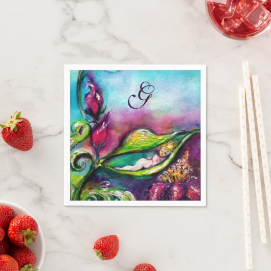 サンベリーナ赤ちゃんシャワーモノグラム スタンダードカクテルナプキン (インサイチュ)