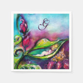 サンベリーナ赤ちゃんシャワーモノグラム スタンダードカクテルナプキン (正面)