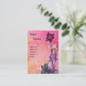 サンベリーナ、ピンク色の紫色の花の明るい赤紫色きらめき 名刺 (スタンド正面)