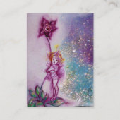 サンベリーナ、紫の花の青いティール(緑がかった色)の輝き 名刺 (裏面)