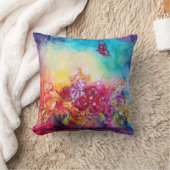 サンベリーナ、花籠および蝶 クッション (ブランケット)