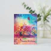 サンベリーナ、花籠および蝶 ポストカード (スタンド正面)