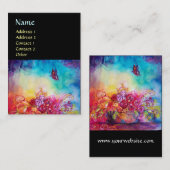 サンベリーナ、花籠および蝶 名刺 (正面/裏面)