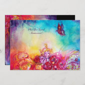 サンベリーナ、花籠および蝶 招待状 (正面/裏面)