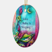 サンベリーナ、花籠と蝶 セラミックオーナメント (左)