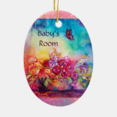 サンベリーナ、花籠と蝶 セラミックオーナメント (裏面)