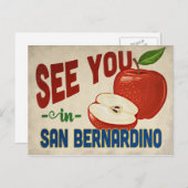 サンベルナルディーノカリフォルニアアップル – ヴィンテージトラベル ポストカード (正面/裏面)