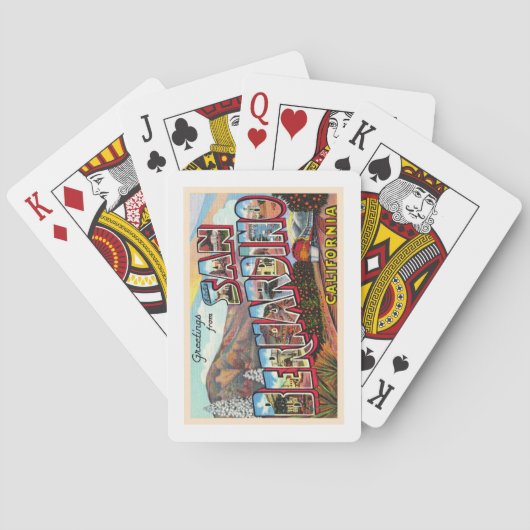 サンベルナルディーノカリフォルニアCA大文字はがき トランプ (裏面)