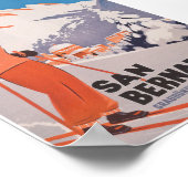 サンベルナルディーノスイスヴィンテージスキートラベル ポスター (角)