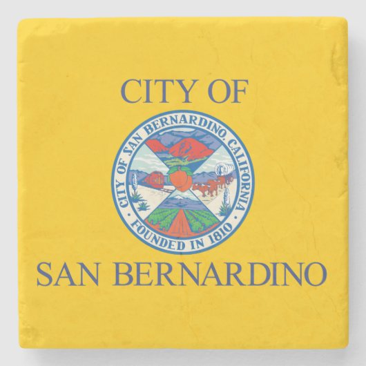 サンベルナルディーノ国旗（カリフォルニア州） ストーンコースター (正面)