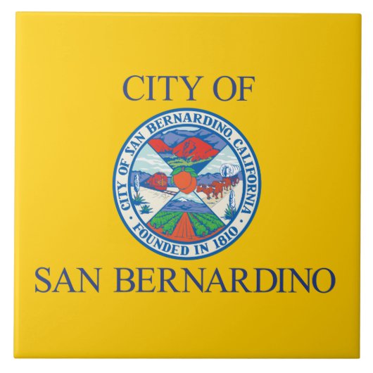 サンベルナルディーノ国旗(カリフォルニア州) タイル (正面)