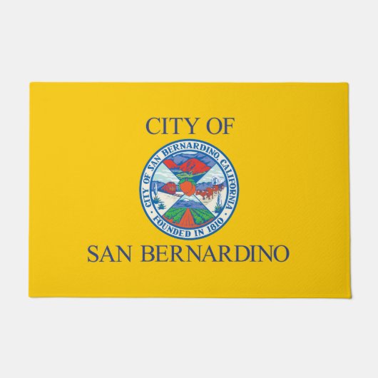 サンベルナルディーノ国旗（カリフォルニア州） ドアマット (正面)