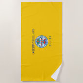 サンベルナルディーノ国旗（カリフォルニア州） ビーチタオル (正面)