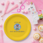 サンベルナルディーノ国旗（カリフォルニア州） ペーパープレート (パーティー)
