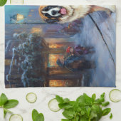 サンベルナルドクリスマスフェスティバルシーズン キッチンタオル (折り畳み)