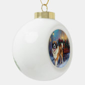 サンベルナルドクリスマスフェスティバルシーズン セラミックボールオーナメント (左)