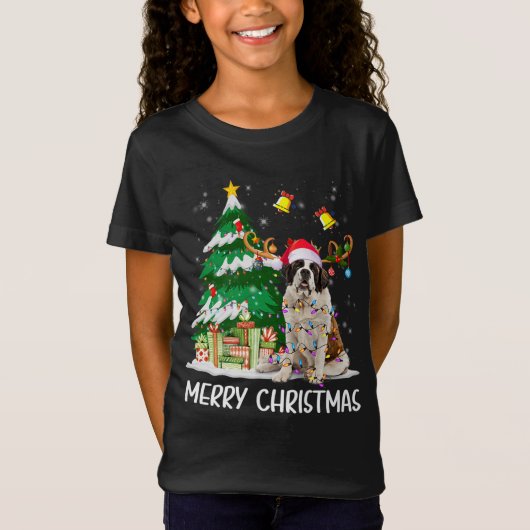 サンベルナルドクリスマスライトツリーサンタクリスマスパージ Tシャツ (正面)