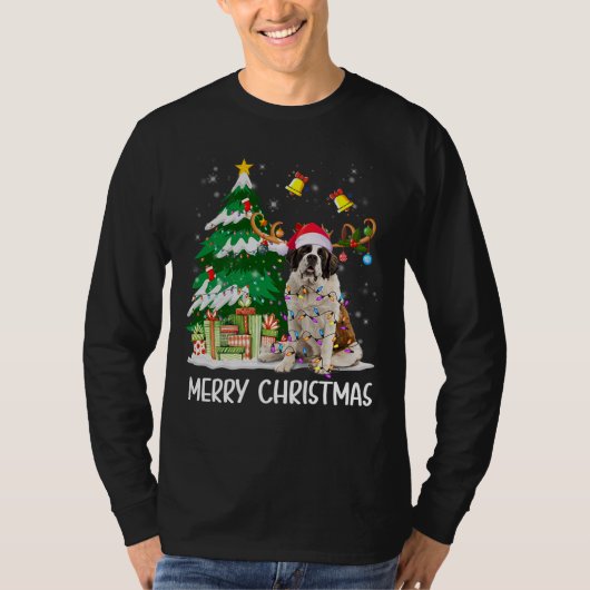 サンベルナルドクリスマスライトツリーサンタクリスマスパージ Tシャツ (正面)