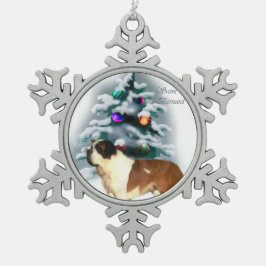サンベルナルドクリスマス スノーフレークピューターオーナメント