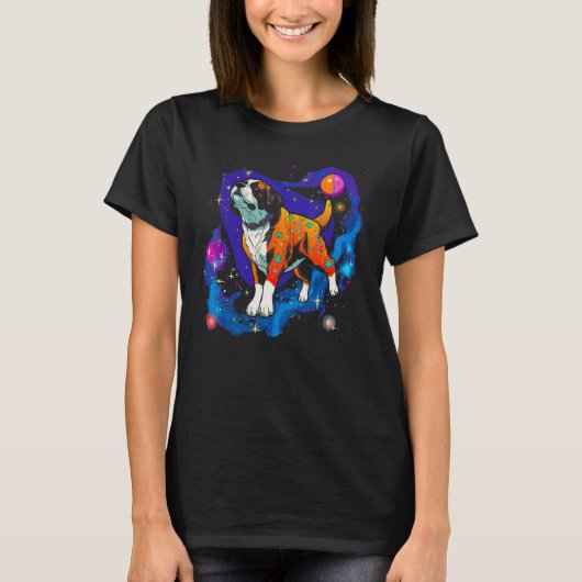 サンベルナルドグイン宇宙 Tシャツ (正面)
