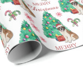 サンベルナルドグクリスマスパターン ラッピングペーパー (ロールコーナー)