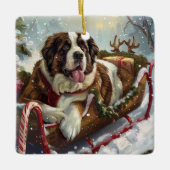 サンベルナルドグクリスマスフェスティバル セラミックオーナメント (正面)