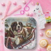 サンベルナルドグクリスマスフェスティバル ペーパープレート (パーティー)