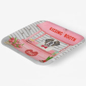 サンベルナルドグバレンタインデーキスをするブース ペーパープレート (傾斜あり)