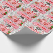 サンベルナルドグバレンタインデーキスをするブース ラッピングペーパー (角)