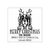 サンベルナルドグメリークリスマス差出人住所 ラバースタンプ (インプリント)