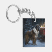 サンベルナルドスノウィースリークリスマスデコール キーホルダー (正面左)