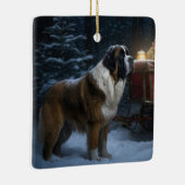 サンベルナルドスノウィースリークリスマスデコール セラミックオーナメント (右)