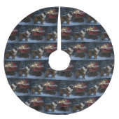 サンベルナルドスノウィースリークリスマスデコール ブラッシュドポリエステルツリースカート (正面)