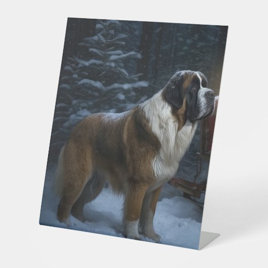 サンベルナルドスノウィースリークリスマスデコール 台座サイン (正面)