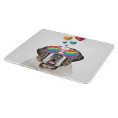 サンベルナルドッグとハートバレンタインデー カッティングボード (角)