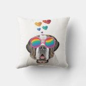 サンベルナルドッグとハートバレンタインデー クッション (裏面)