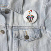 サンベルナルドッグとハートバレンタインデー 缶バッジ (インサイチュ)