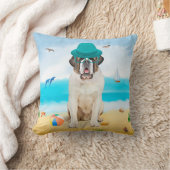 サンベルナルドッグオンビーチ クッション (ブランケット)