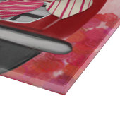 サンベルナルドッグカーとハートバレンタイン カッティングボード (角)