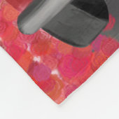 サンベルナルドッグカーとハートバレンタイン フリースブランケット (角)